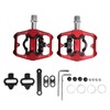Dual Function Bicycle Pedal Flat Clipless Cleats 3 Sealed Bearings