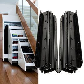 ACXFOND 1 Pair Undermount Heavy Duty Drawer Slides 16 Inch Full Extension Drawer Slides Bottom Mount Drawer Slides Hidden Drawer Slide Load Under 260 lbs Bottom Stair Cabinet Glides Closet Shelf