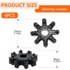 SGERUFZ 4 Pcs Flexible Couplings Steering Couplers, Suitable for Car