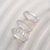 RchSLK Silver Stacking Rings for Women, Stackable Cubic Zirconia Thumb
