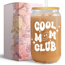 Mom to Be Gifts for New Mom, Expecting Mom, Pregnant Friend, 1st Time First Time Mom Essentials Postpartum Pregnancy - 16 Oz Glass Coffee Cup