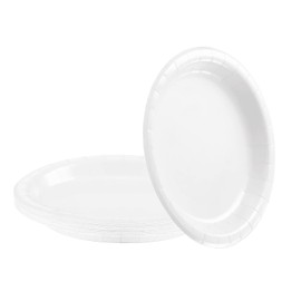 16Pcs White Paper Plates Party Supplies,7" Round Dessert Plate Dinner Luncheon Plates Plates Tableware Creative DIY Paper Plates Solid Color Party Plates for Kids Adult Birthday,BBQ,Picnic