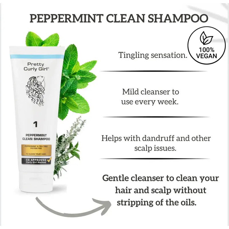 Pretty Curly Girl Peppermint Clean Shampoo 100 ml.