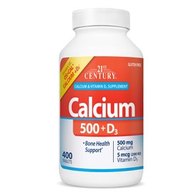 21st Century Calcium 500 Plus D Caplets, 400 Count