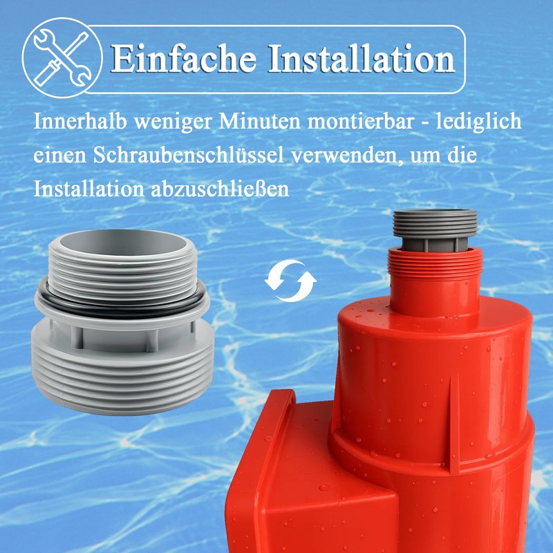 MOAZIFI Pool Connection 38 mm, Pool Hose Adapter Conversion Kit