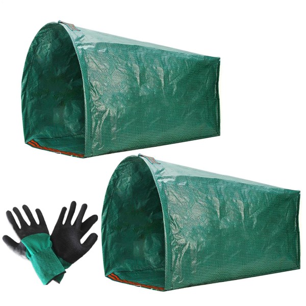 Lawn Leaf Bags - Dustpan for Leaves - Reusable Garden