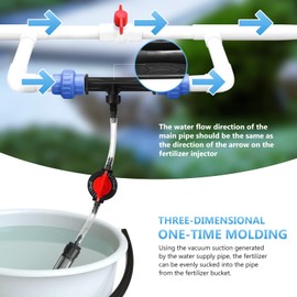 DOITOOL 3/4 Inch Fertilizer Injector for Drip Irrigation Venturi Fertilizer Mixer Injectors Device Tube Filter, Drip Irrigation System Supplies