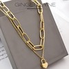 Paperclip Layered Chain Necklace for Women by Ginger Lyne |