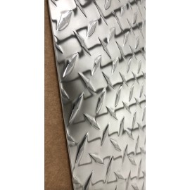 Mr Metal Aluminum .045" Diamond Plate Aluminum Sheet Plate (1.15mm)  - VARIOUS SIZES - 2' x 4'