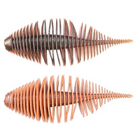 Rubber Fish Fishing Bait, Soft Bait for Fishing, Worms, Swimming Bait for Freshwater Pike, Perch, Trout, Zander Bait, 75 mm - 4 Pieces / 100 mm - 2 Pieces