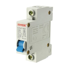uxcell 1 Pole 25A 230/400V Low-voltage Miniature Circuit Breaker Din Rail Mount DZ47-63 C25