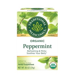 Alisun Organic Peppermint Tea (16 Tea Bags), 0.9 oz (24 g) (16 Bags), 3 Packs