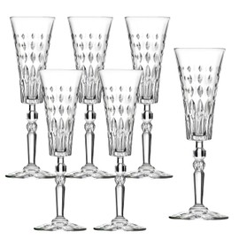 RCR Italy Marilyn Flute Goblet-Set of 6 PC, 170 ml