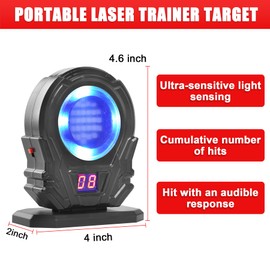 2 Pack Portable Laser Trainer Target - Dry Fire Laser Training System for Reactive Laser Shooting Counting Laser, Training Targets Compatible Most of Laser Cartridges