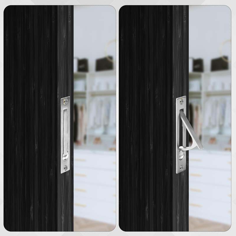 XIHIRCD 2pcs Pocket Door Edge Pull, 304 Stainless Steel Pocket