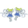 Dancer Earrings with Blonde Hair 925 Sterling Silver
