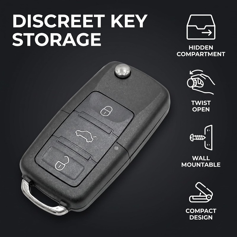 Black Fake Car For Key Storage Box Hide Secret Compartment
