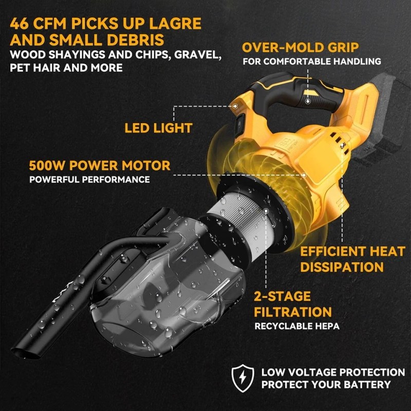 Cordless Vacuum Cleaner with 20V Battery 5 in 1 Handheld