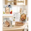 Putuo Decor Reversible Wood Cookbook Stand for Kitchen Counter Adjustable