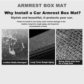 Unbranded Cushion Cover Center Armrest Console Box Leather Pad Protector Car Accessories