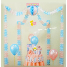 Unbranded BABY SHOWER CANOPY BOYS GIRLS PARTY DECORATIONS TISSUE GARLANDS GENDER REVEAL