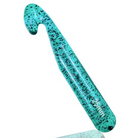 Weabetfu 25mm Large Crochet Hook,Huge Crochet Hooks for Chunky Yarn,Ergonomic Knitting Giant Crochet Needles,Big Crochet Hooks for Knitting Yarn Carpet Scarf Wool Roving, Green
