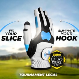 ME AND MY GOLF True Grip Training Golf Glove - Perfect Grip Every Swing-Size M/L Right Hand, White