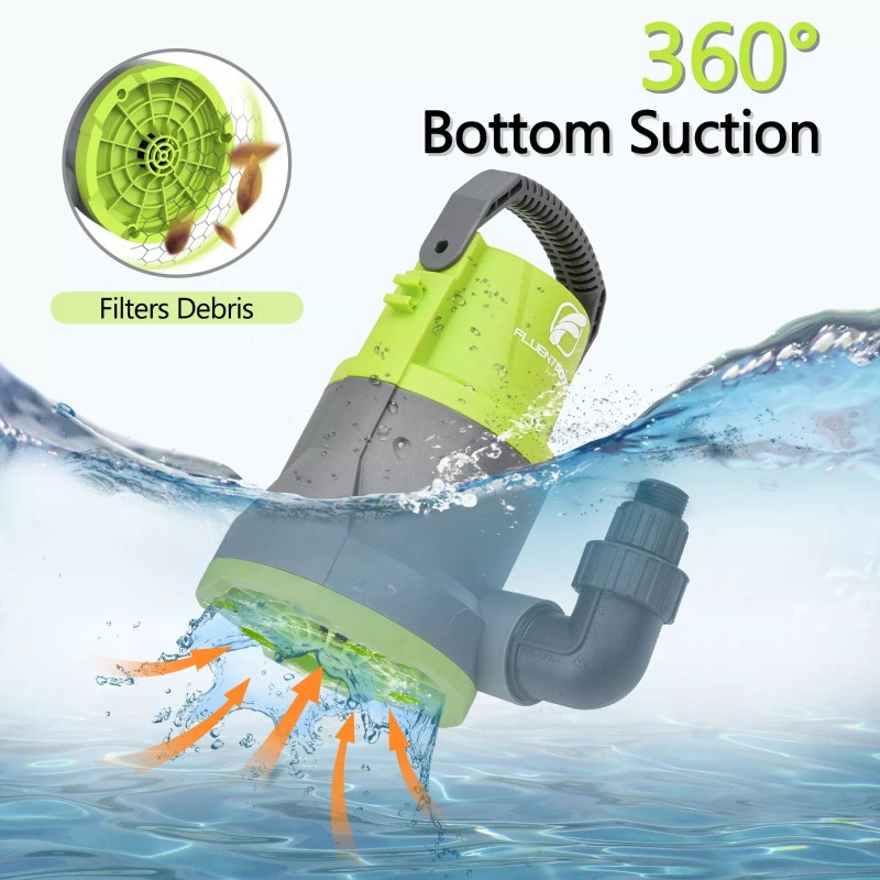 FLUENTPOWER 3/4HP 3500GPH Submersible Sump Utility Water Pump Manual Control