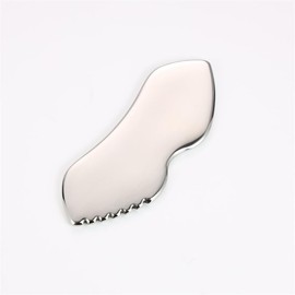 Pinkrin Stainless Steel Gua Sha Facial Tools, Metal Guasha Tool for Face and Body, Gua Shua Scraper for Face Massager Lymphatic Drainage, Facial Sculpting Tool with Travel Pouch