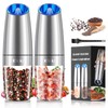 Gravity Electric Salt and Pepper Grinder Set, Automatic Mill Grinder,Battery-Operated