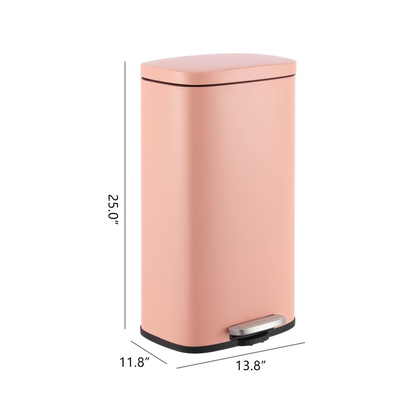happimess HPM1011F Curtis 8-Gallon Step-Open Trash Can, Fingerprint Resistant, Modern,