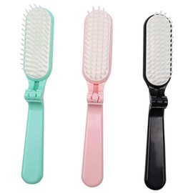 NOLITOY Women's Travel Hair Brush Set 3 Pcs Mini Bristle Combs Portable Folding Hair Brush for Wet Dry Hair