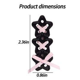 Star Hair Clips Y2K Hair Barrettes for Girls Women Snap Hair Clips for Thin Thick Hair Cute Side Hair Clips with Bow No Slip Hair Clips Colourful Hair Accessories Decorations for Long Short Hair 3PCS