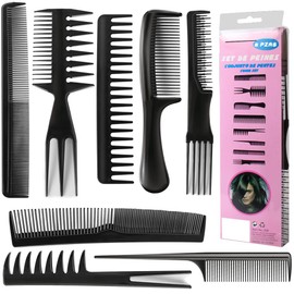 Hair Combs Set, 8 Pcs Hairdressing Combs Set Professional Hair Styling Comb Portable Set Fine Wide Tooth Comb Anti Static Heat Resistant Combs for Women Men Salon Home