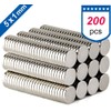 Gebildet 200pcs 5×1mm Premium Round Magnet Piece,Magnetic Push Pins,Office Magnets,Whiteboard Magnets,Refrigerator Magnets Used to Home Crafting Office Boards Creat DIY Science Crafts