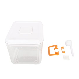 Food Storage Container Leakage Proof Airtight Food Organizer with Push Switch Lid for Grain Rice Flour Sauce 1000ML Transparent