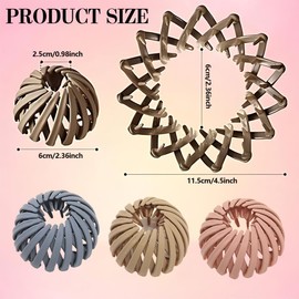 DWFEYOI Haarspangen damen,3 Stück Haarspangen für Damen, Vintage Vogelnest Haarklammern Große Haarclips Haargreifer Haar Accessoire Haarschmuck für Mädchen Damen, Einfarbig