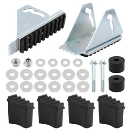 Balana 28pcs/set Shoe kit for Extension Ladders Support Accessories,Ladder Anti-Skid feet,Extension Ladder Parts,Replacement Feet for Aluminum Ladders(Silver Black)