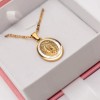 Collar Virgen Perla Real Regalo Mama Esposa Acero Chapa 18k