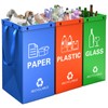 KAOHONG 3 Packs Reusable Recycling Bags with Handle Separate Sorting