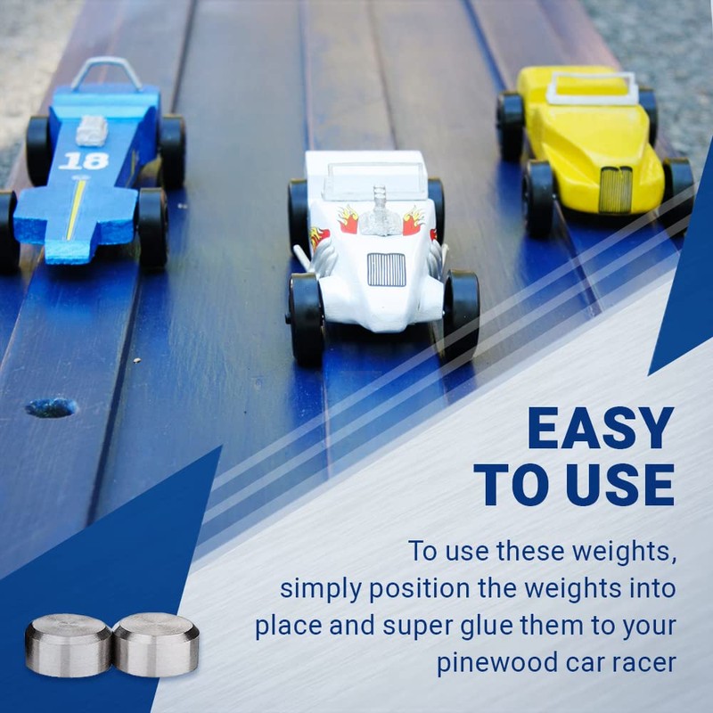 Pinewood Car Derby Tungsten Weight | 2.8oz Each, 0.864" Dia.