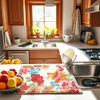 Floral Spring Dish Drying Mat for Kitchen Counter 16''x18''Microfiber Absorbent