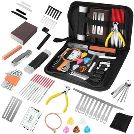 TIMDAM 79Pcs Guitar Maintenance Kit - Complete Setup & Repair Tools for Guitar, Ukulele, Bass, Mandolin, Banjo - Ideal Gifts for Musicians