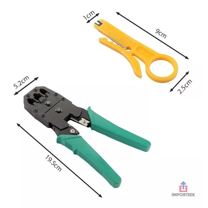 Importeek Pinza Ponchadoras Rj45 Cortador Pela Cables Telefonico Red