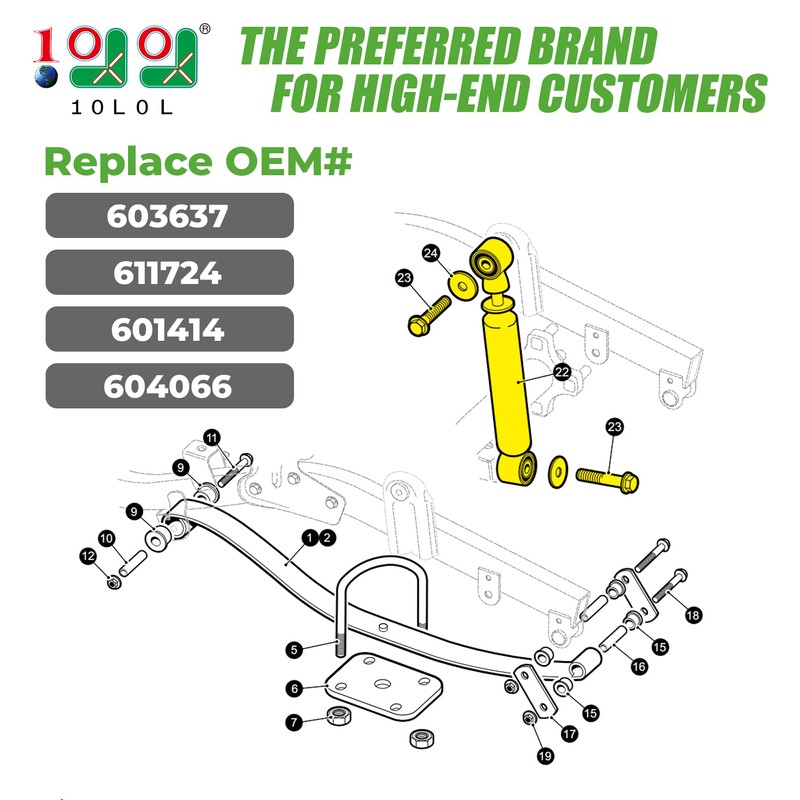 10L0L Golf Cart Shock Absorber Kit for EZGO RXV Gas