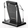 SANRUI Vertical Business Card Holder Acrylic Black Base Desktop Business