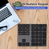 34 Teclas Teclado Numérico,Teclado Bluetooth Portáti para Laptop,Mini Teclado de