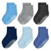 GRPSKCOS Toddler Socks, 6 Pairs Non Skid Anti Slip Crew