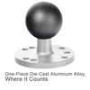 VAUBORTTI 1.5" Ball Mount Base with Round AMPS Plate –