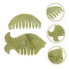 IWOWHERO 2Pcs Jade Comb Scalp Massager and Facial Scraping Tool